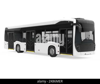 City Bus Isolated Stock Photo Alamy