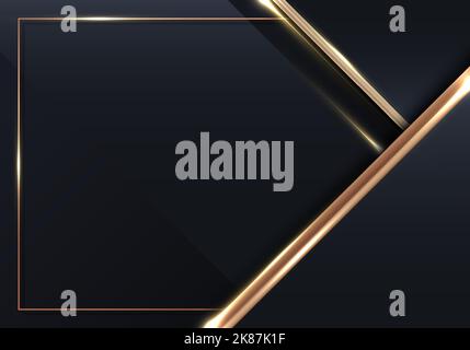 Abstract Shiny Golden Triangle Frame With White Empty Space For Text