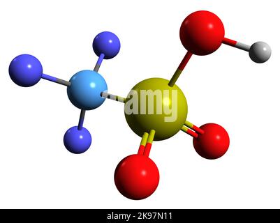 3D Image Of Trifluoromethanesulfonic Acid Skeletal Formula Molecular