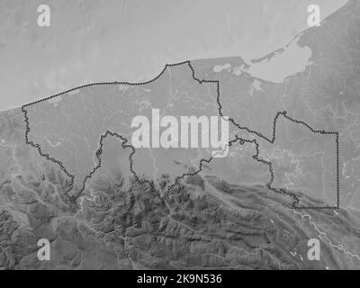 Tabasco State Of Mexico Elevation Map Colored In Sepia Tones With