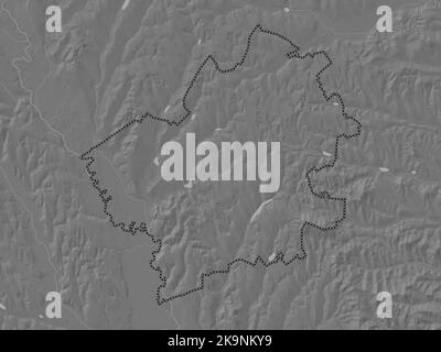 Falesti District Of Moldova Elevation Map Colored In Sepia Tones With