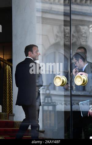 French President Emmanuel Macron And President Of Angola Joao Lourenco