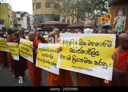 Sri Lankan Buddhist Monks Participate In The Continuous Satyagraha And