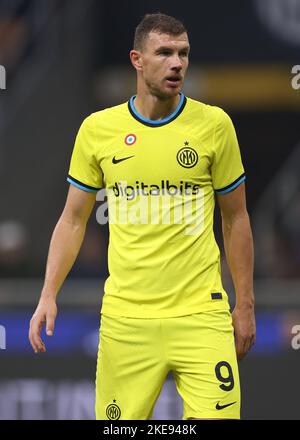 Edin Dzeko Of Fc Internazionale Looks On During The Serie A Match