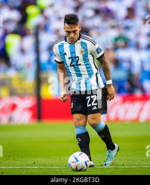 Doha Qatar 22 11 2022 Lautaro Martinez Of Argentina During Argentina