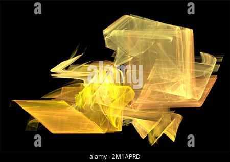 Abstract Yellow Orange Plexus Lines Triangles Energy Magical Background