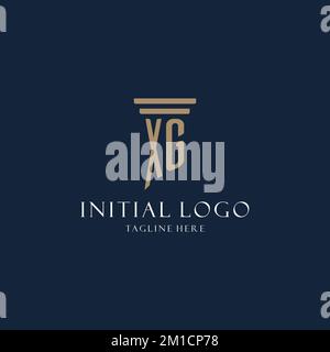 Xg Initial Monogram Logo For Law Firm Lawyer Or Advocate With Pillar