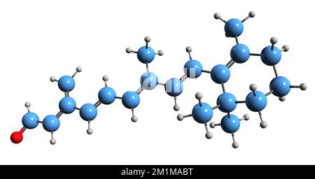 3D Image Of Retinoic Acid Skeletal Formula Molecular Chemical