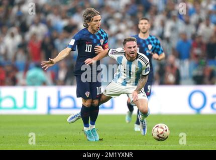 Luka Modrić Alexis Mac Allister in action during the UEFA 2024