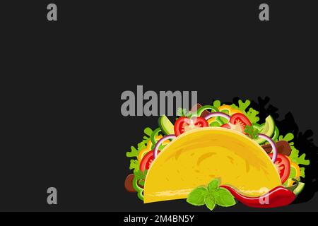 Mexican Cuisine Menu Food Dishes And Mexico Meals Vector Traditional