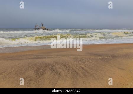 Abandoned Shipwreck Of The Stranded Zeila Vessel At The Skeleton Coast