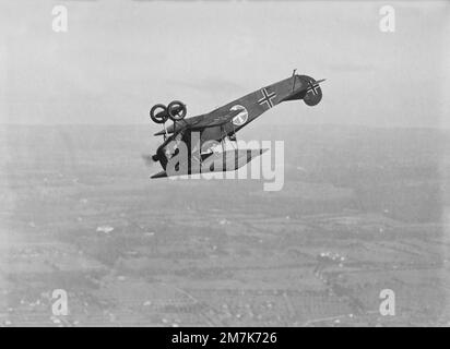 A German Fokker D Vii Fighter Plane On An Airfield Towards The End Of