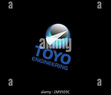 Toyo Engineering Corporation Rotated Logo White Background Stock