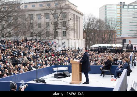 Democratic Gov Josh Shapiro Speaks After Taking The Oath Of Office To