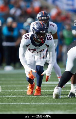 Denver Broncos Linebacker Baron Browning Takes Part In A Drill During