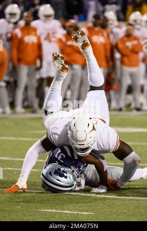 Texas Defensive Lineman Moro Ojomo Runs A Drill At The Nfl Football