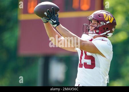 Washington Commanders Wide Receiver Dax Milne Walks To Practice At