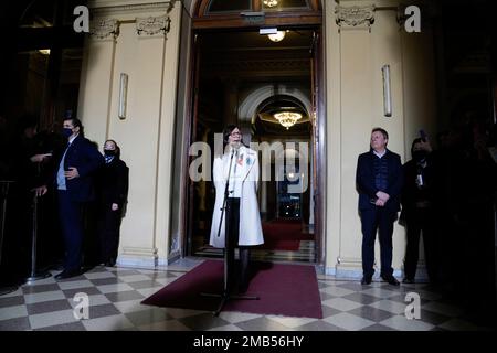 Argentinas New Economy Minister Silvina Batakis Smiles Before Being