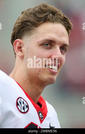 Georgia Quarterback Carson Beck 15 Is Shown In Action Against