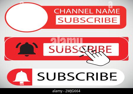 Subscribe Bell Button And Hand Cursor The Red Button Subscribes To