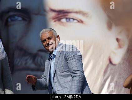 A Poster Of Binali Yildirim Mayoral Candidate Of Ruling Justice And