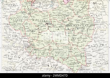 1935 Pre WW2 Atlas Map Of Poland In Europe Stock Photo Alamy