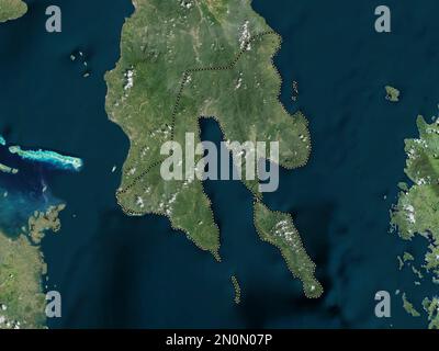 Leyte Province Of Philippines High Resolution Satellite Map Stock