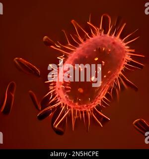 Microscopic Bacteria Legionella Pneumophila Illustration Stock Photo