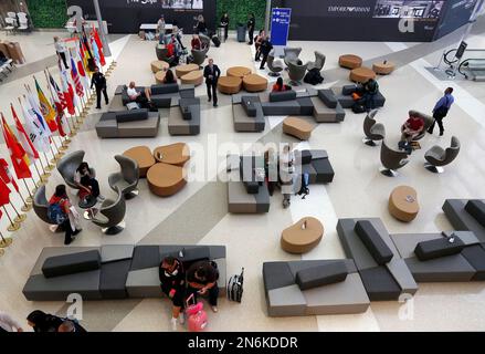 Passengers Seen In The New Boeing Sky Interior Cabin Of Ryanair The