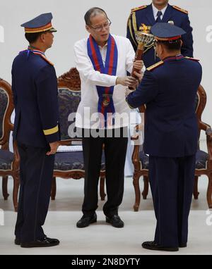 New Philippine National Police Chief Gen Edgar Aglipay Reviews Cadets