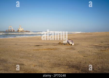 Abandoned Shipwreck Of The Stranded Zeila Vessel At The Skeleton Coast