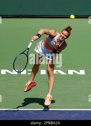 March 12 2023 Maria Sakkari Of Greece Returns A Shot Against Anhelina