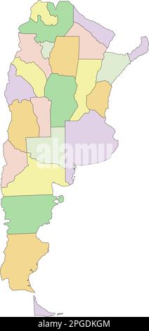 Argentina Highly Detailed Editable Political Map With Labeling Stock