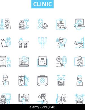 Medical Laboratories Line Icons Signs Vector Set Outline Concept