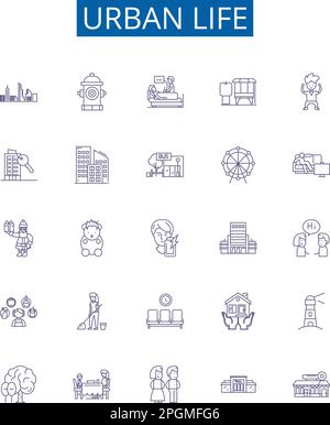 Building Renewal Line Icons Collection Revitalization Renovation