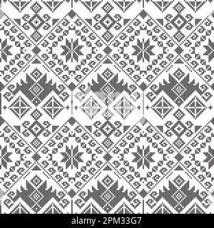 Yakan Weaving Inspired Vector Seamless Geometric Pattern Filipino