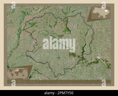 Kharkiv Region Of Ukraine High Resolution Satellite Map Stock Photo