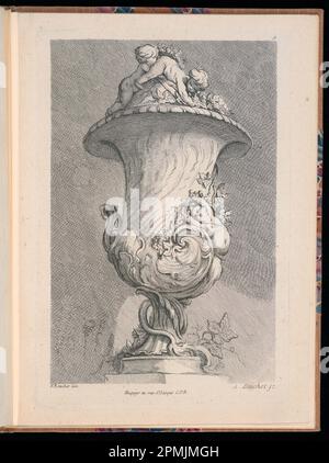 Bound Print Ornamental Vase Design Designed by François Boucher