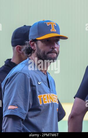 Tennessee Head Coach Tony Vitello Front Right Looks On During An NCAA