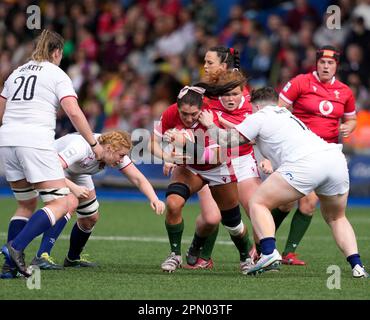 Cardiff UK 15 Apr 2023 Abby Dow England Scores Try During The Tik