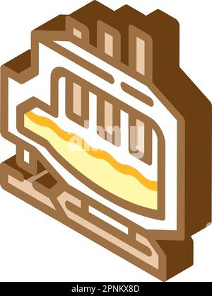 Electric Arc Furnace Steel Production Line Icon Vector Illustration