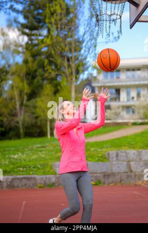 Smiling Sporty Blonde In Sportswear Posing Stock Photo Alamy