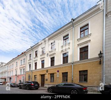 Street With Housing And Russian Orthodox Church Sumy Ukraine Stock