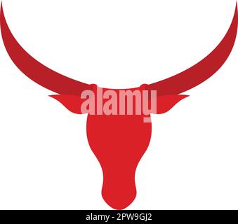 Angry Bull Head With Heavy Breathing Mascot And Illustration Vector