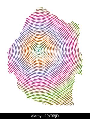 Vector Dotted Map Of Swaziland Simple Silhouette Of Swaziland