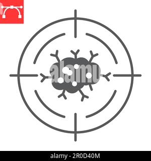 Targeted Therapy Line And Glyph Icon Oncology And Treatment Cancer