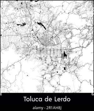 City Map Toluca De Lerdo Mexico North America Vector Illustration Stock