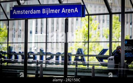 Amsterdam Metro Platform Of Bijlmer Arena Station The Police Have