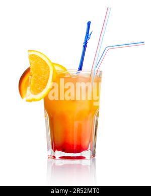 A Red Cocktail Against A Plain Background Stock Photo Alamy