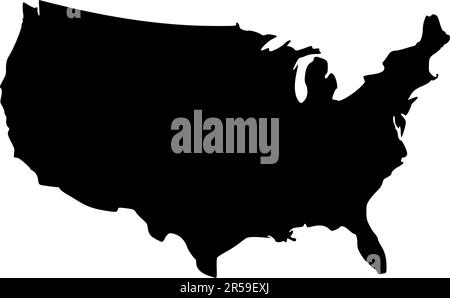 Alaska State Of Usa Solid Black Outline Map Of Country Area Simple